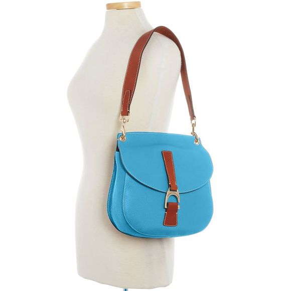 Dooney & Bourke Pebble Grain North South Reese Bag - Sky Blue - Picture 4 of 4